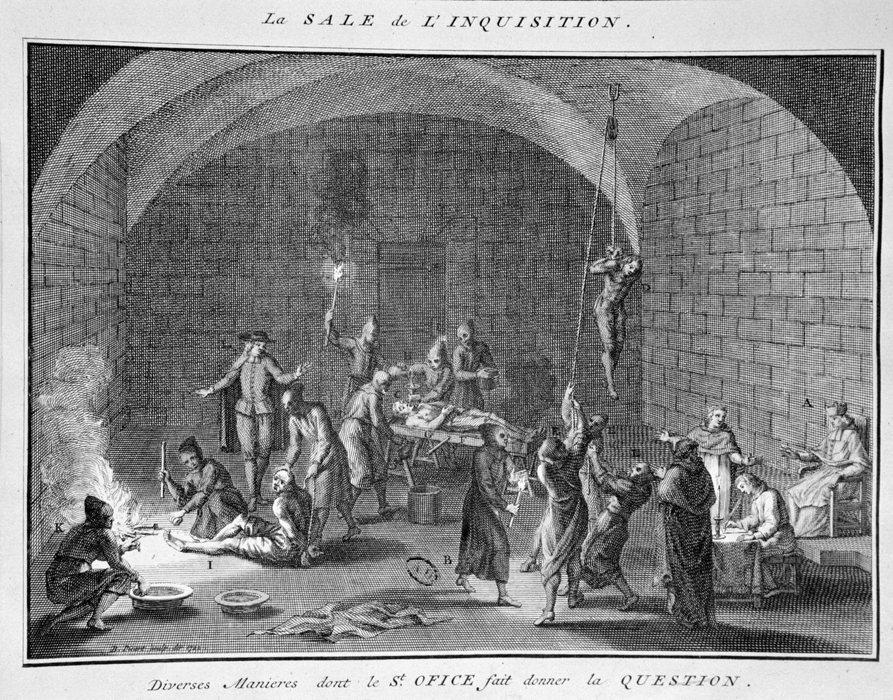A kihallgatás, 1722 alkotó: Bernard Picart