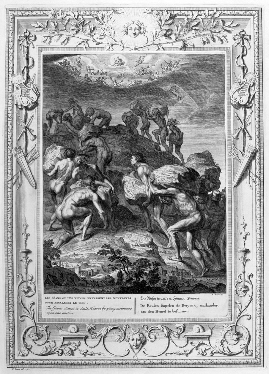A titánok (metszet) alkotó: Bernard Picart