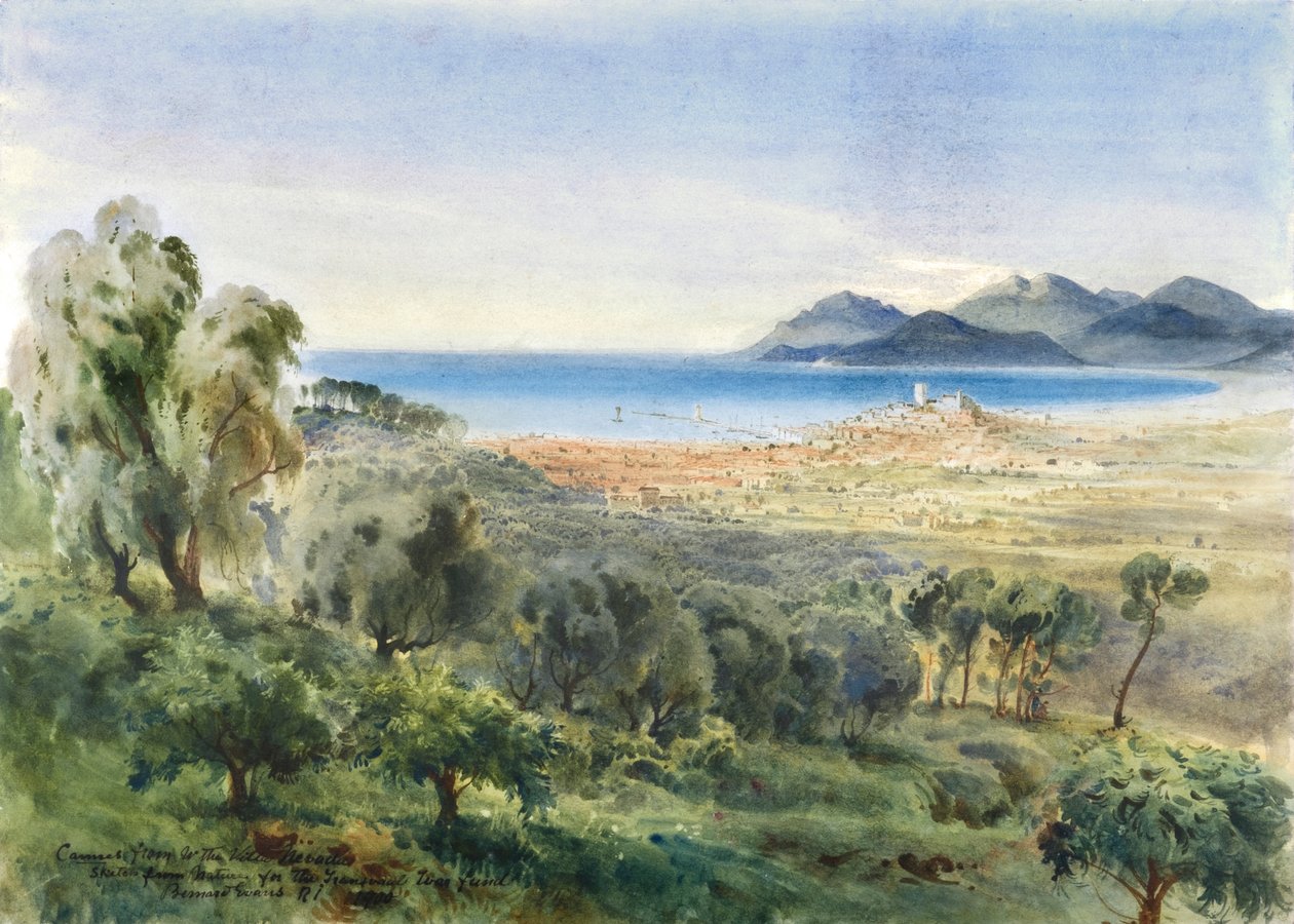 Cannes a Villa Nevadából alkotó: Bernard Walter Evans