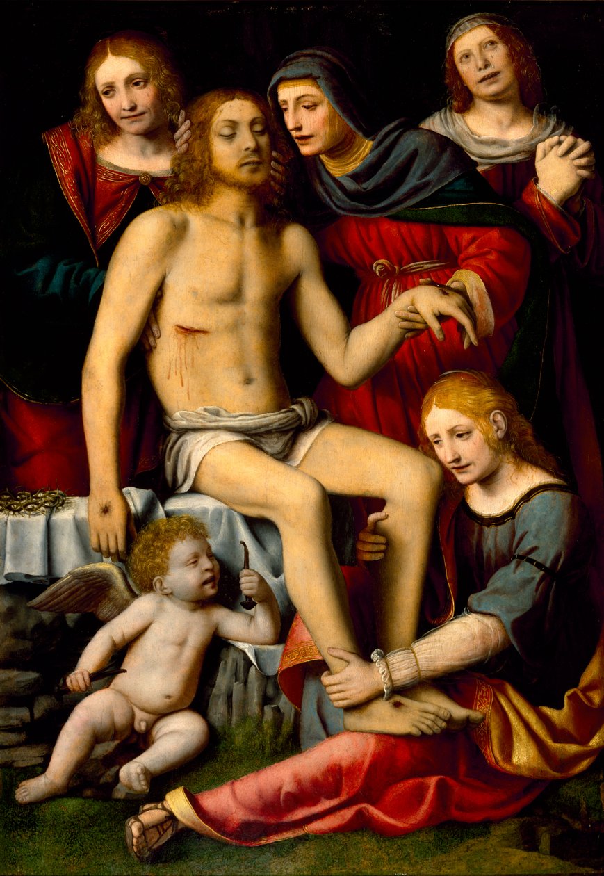 Siralom a halott Krisztus felett, 1512-20 körül alkotó: Bernardino Luini