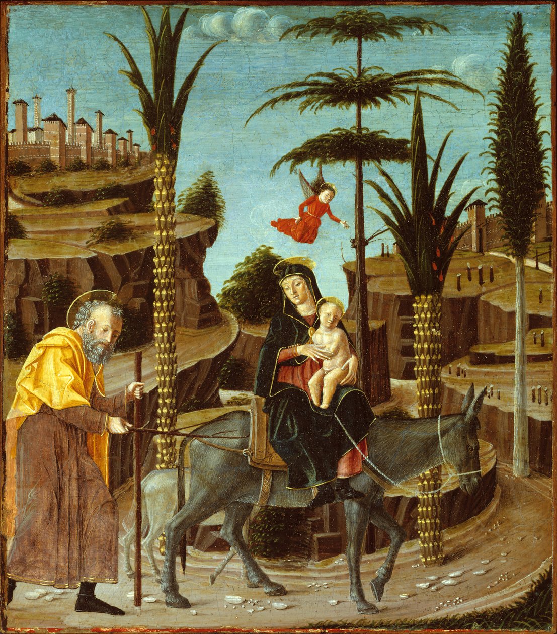 A repülés Egyiptomba, c. 1485. alkotó: Bernardino Butinone