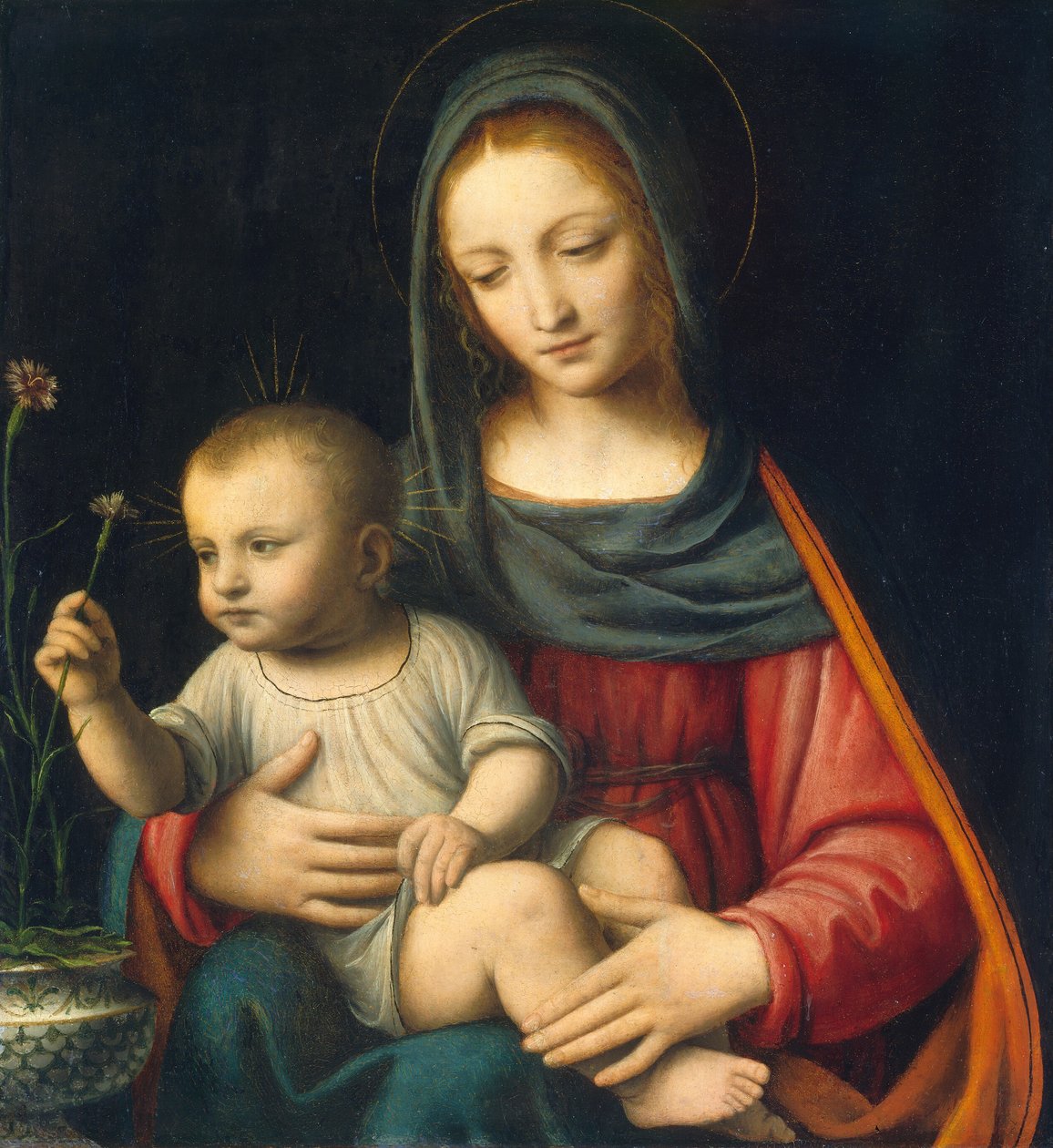 A szegfű Madonna c. 1515. alkotó: Bernardino Luini