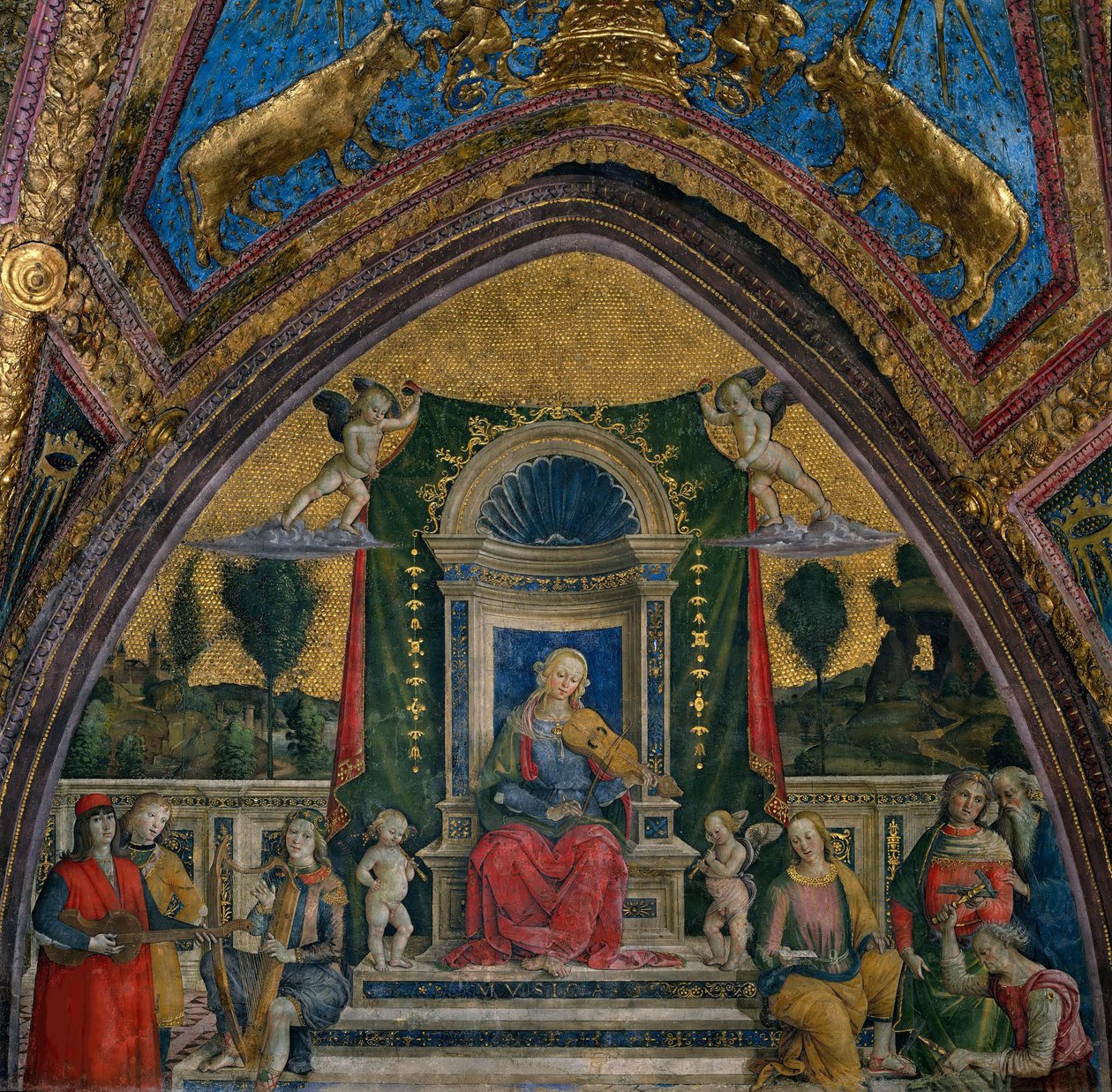 A zene, 1492-1494. alkotó: Bernardino Pinturicchio