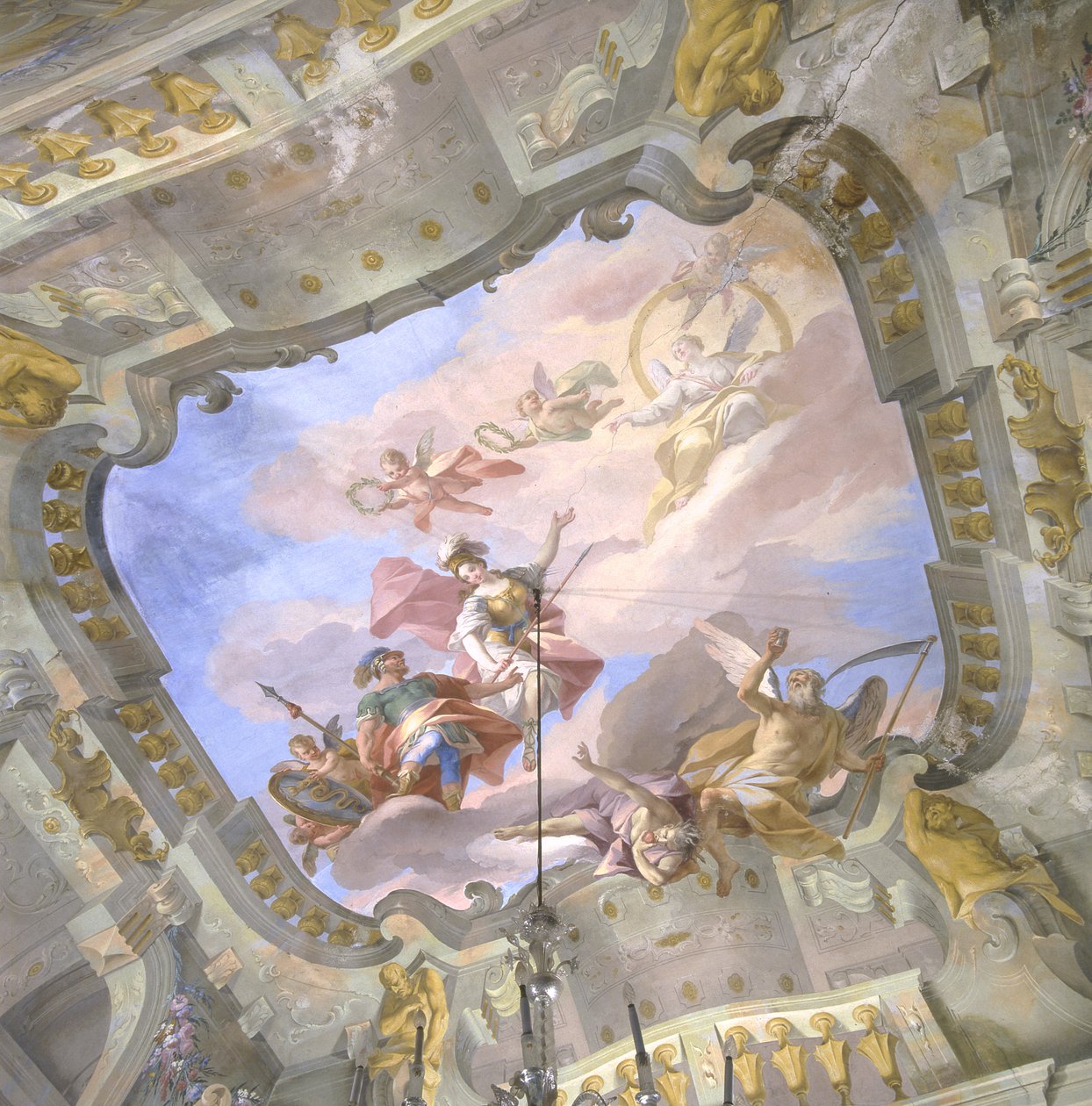 Az idő allegóriája, 1760 körül alkotó: Bernardino and Galliari Galliari