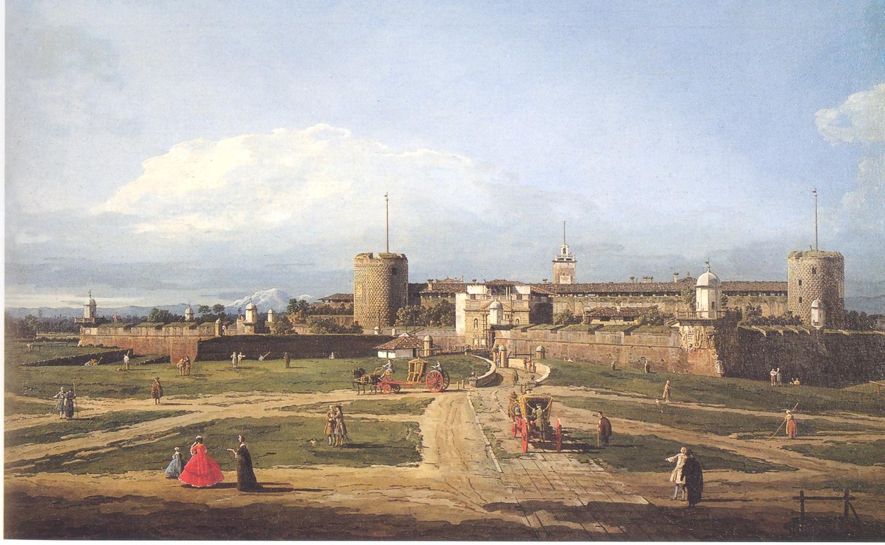 Sforzesco kastély Milánóban alkotó: Bernardo Bellotto