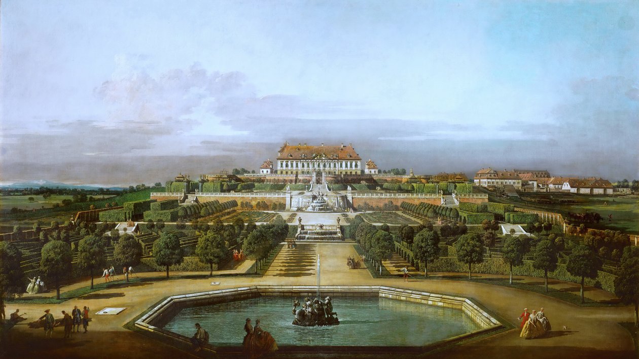 A császári palota udvara, kert felőli oldal alkotó: Bernardo Bellotto