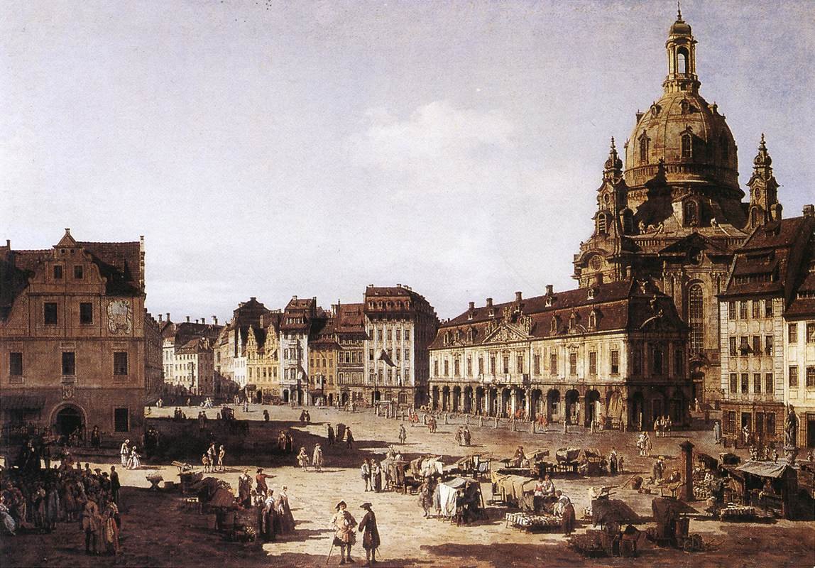 Új piactér Drezdában alkotó: Bernardo Bellotto