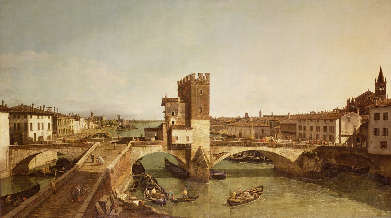 A híd Delle Navinál, Veronában alkotó: Bernardo Bellotto