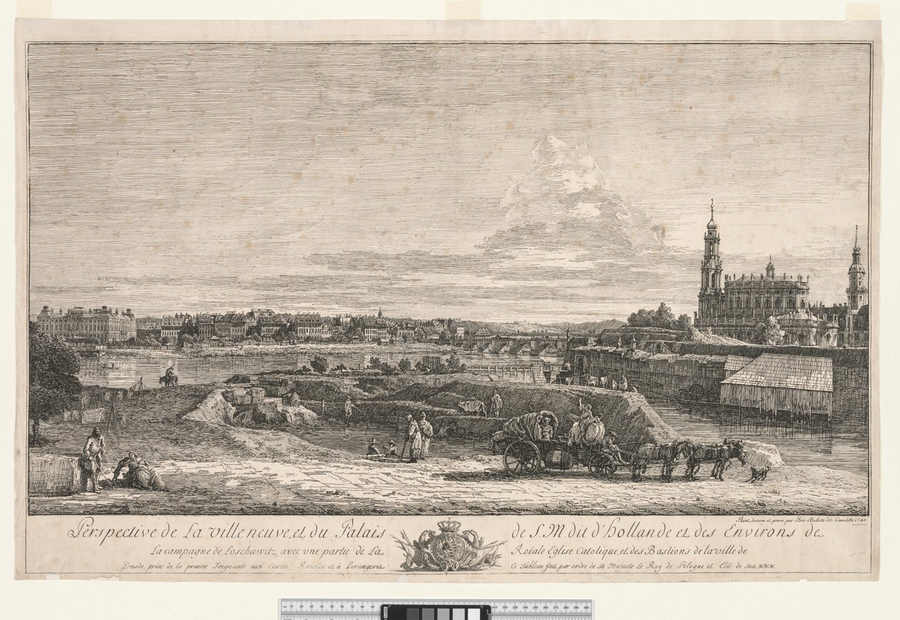Drezda látképe, 1748. alkotó: Bernardo Bellotto