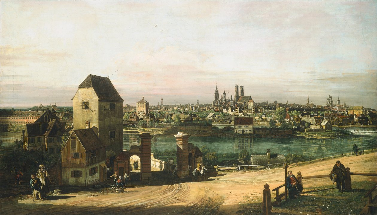 München látképe, c. 1761. alkotó: Bernardo Bellotto