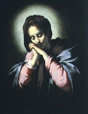 Madonna az imádatban alkotó: Bernardo Strozzi