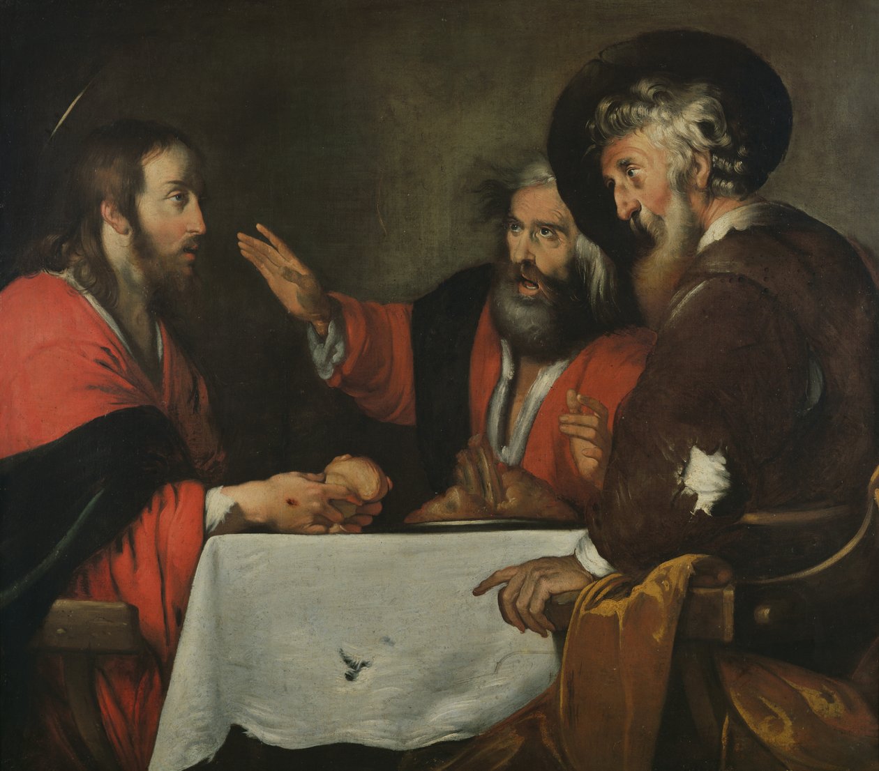 Vacsora Emmausban alkotó: Bernardo Strozzi