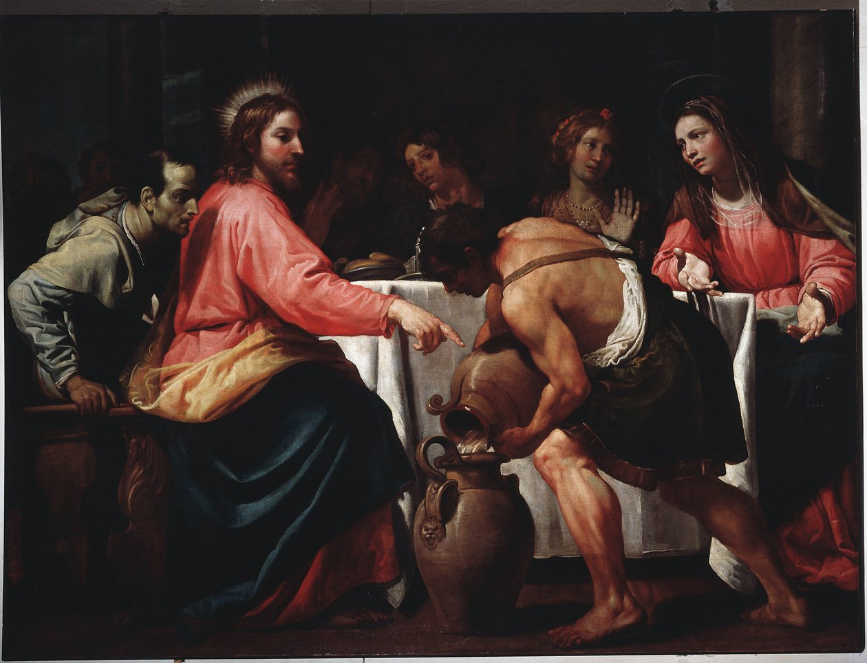 Az esküvő Kánában (olaj, vászon alkotó: Bernardo Strozzi