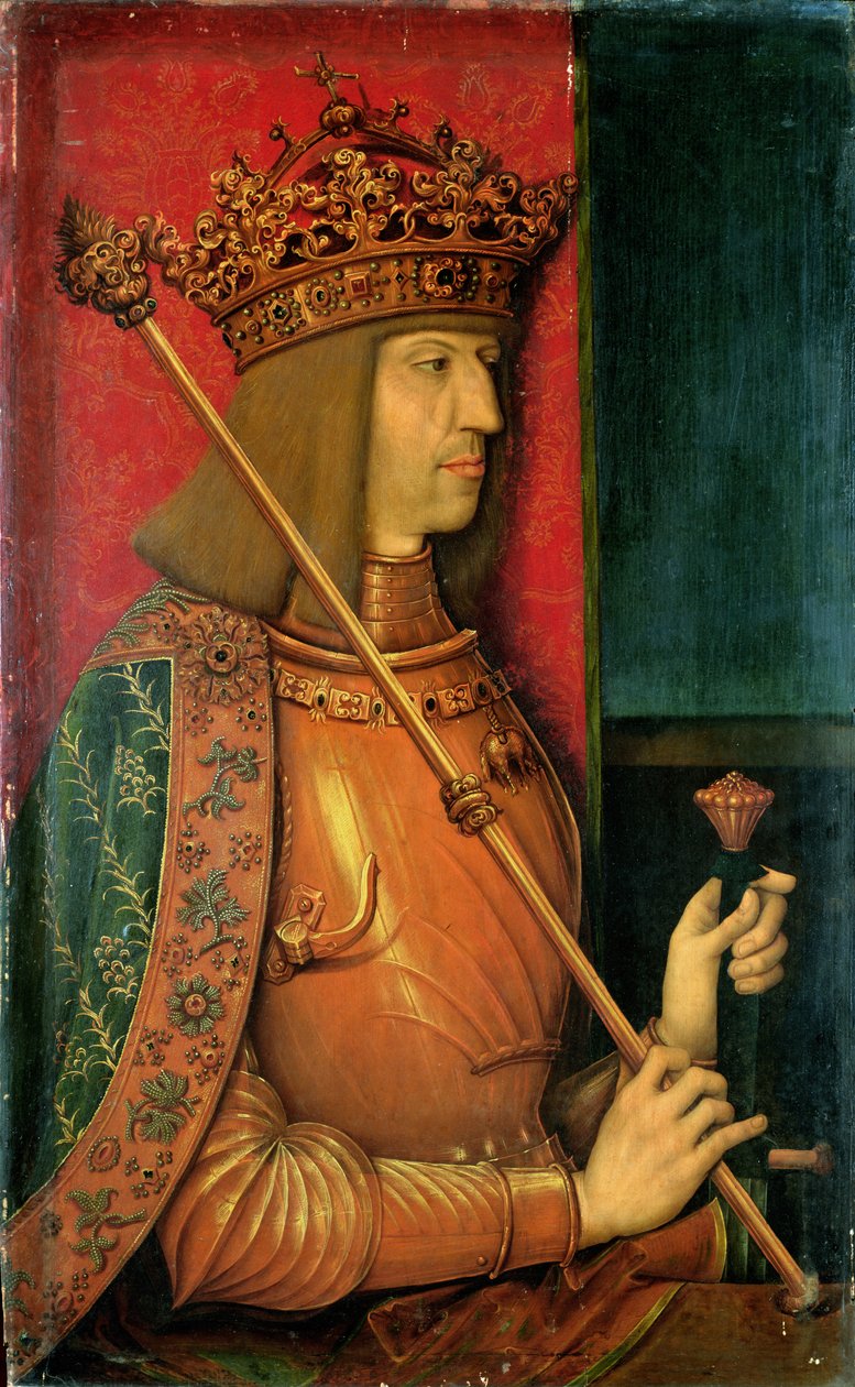 I. Maximilianus császár, 1500 körül (panel) alkotó: Bernhard Strigel
