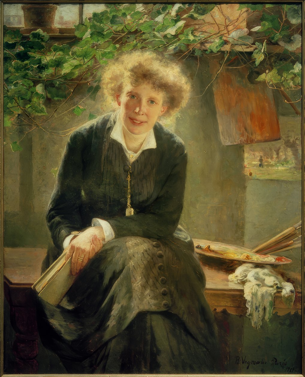 Jeanna Bauck portréja alkotó: Bertha Wegmann