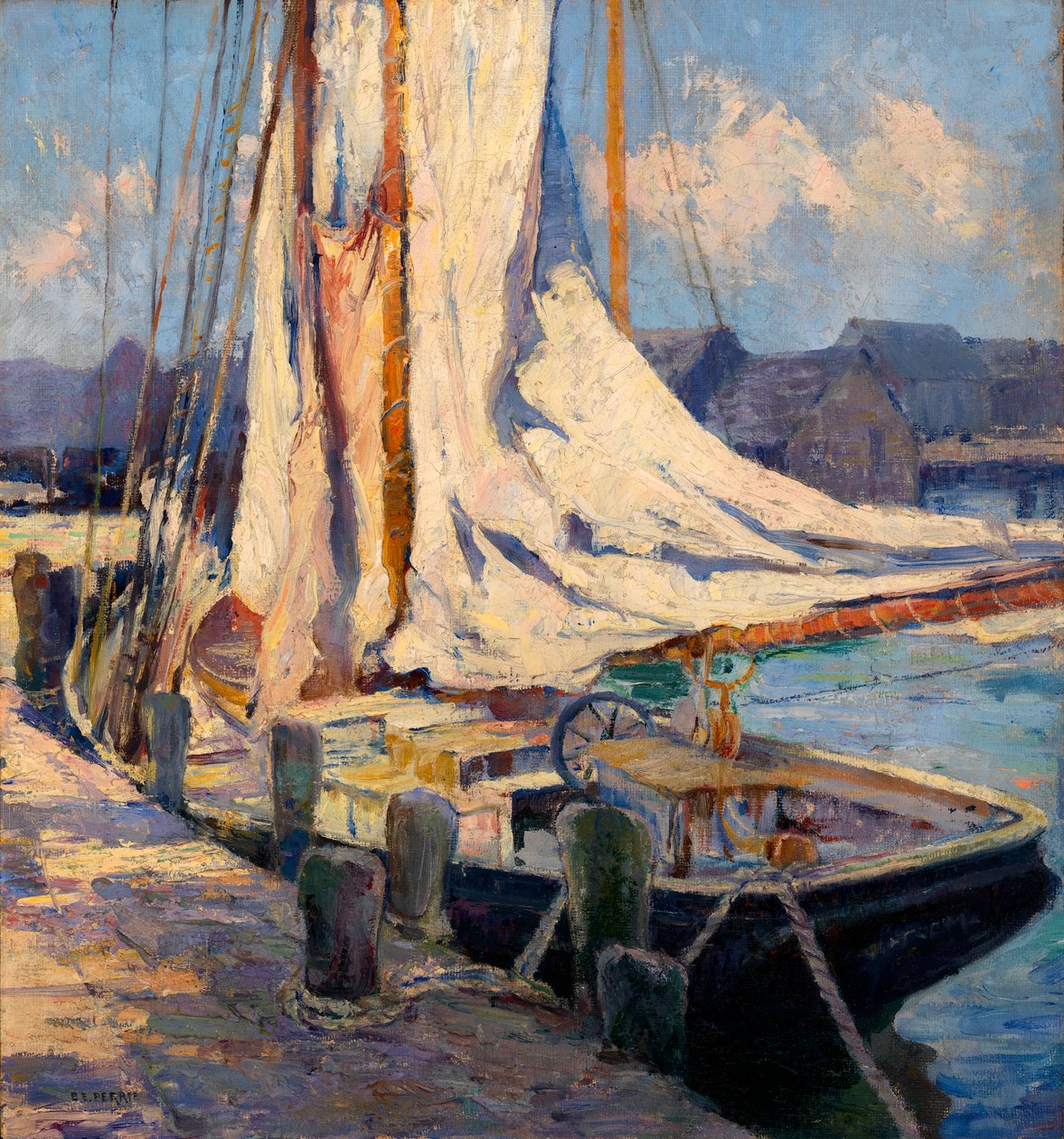 Wharf Scene, Gloucester. alkotó: Bertha Eversfield Perrie