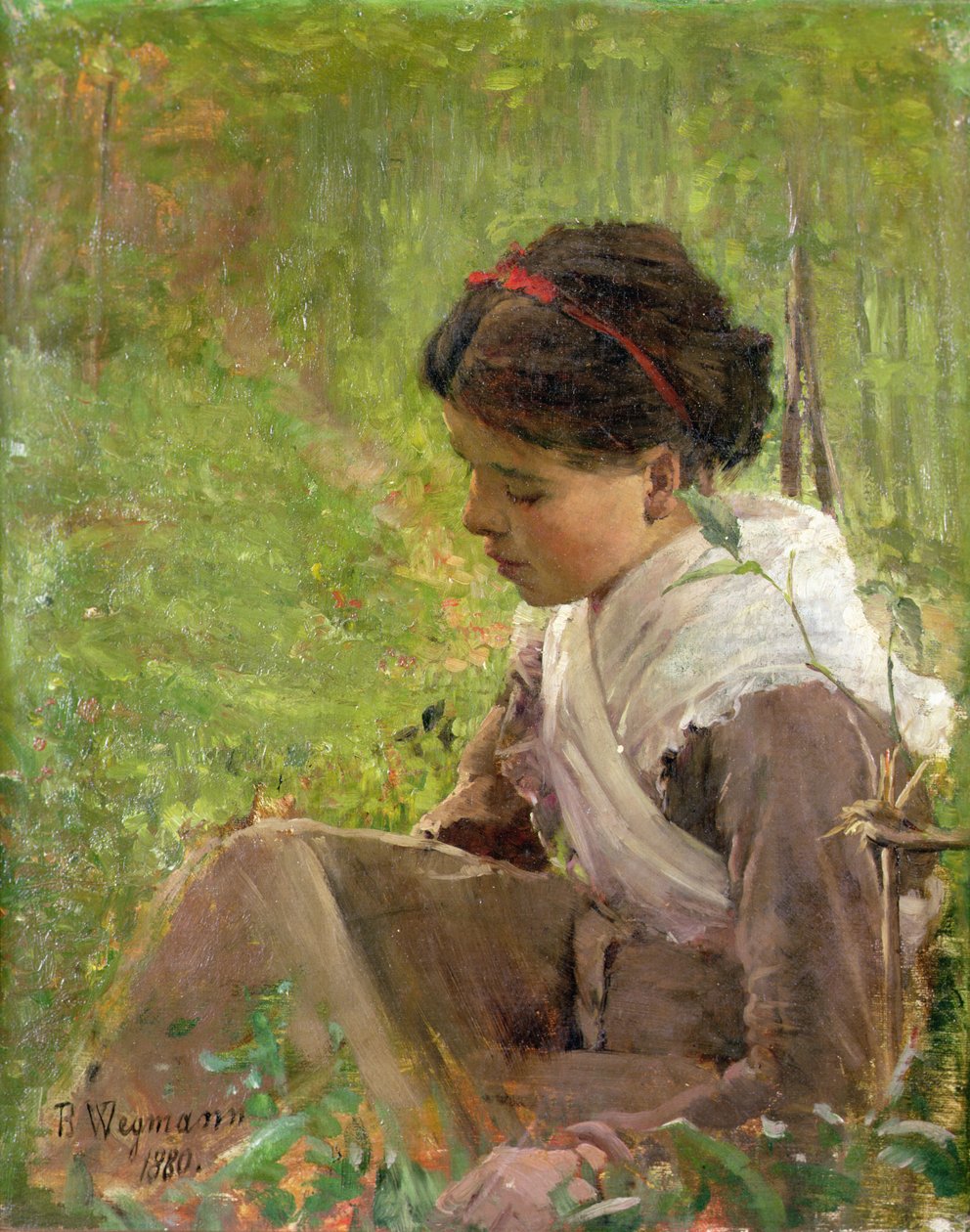 Az erdőben alkotó: Bertha Wegmann