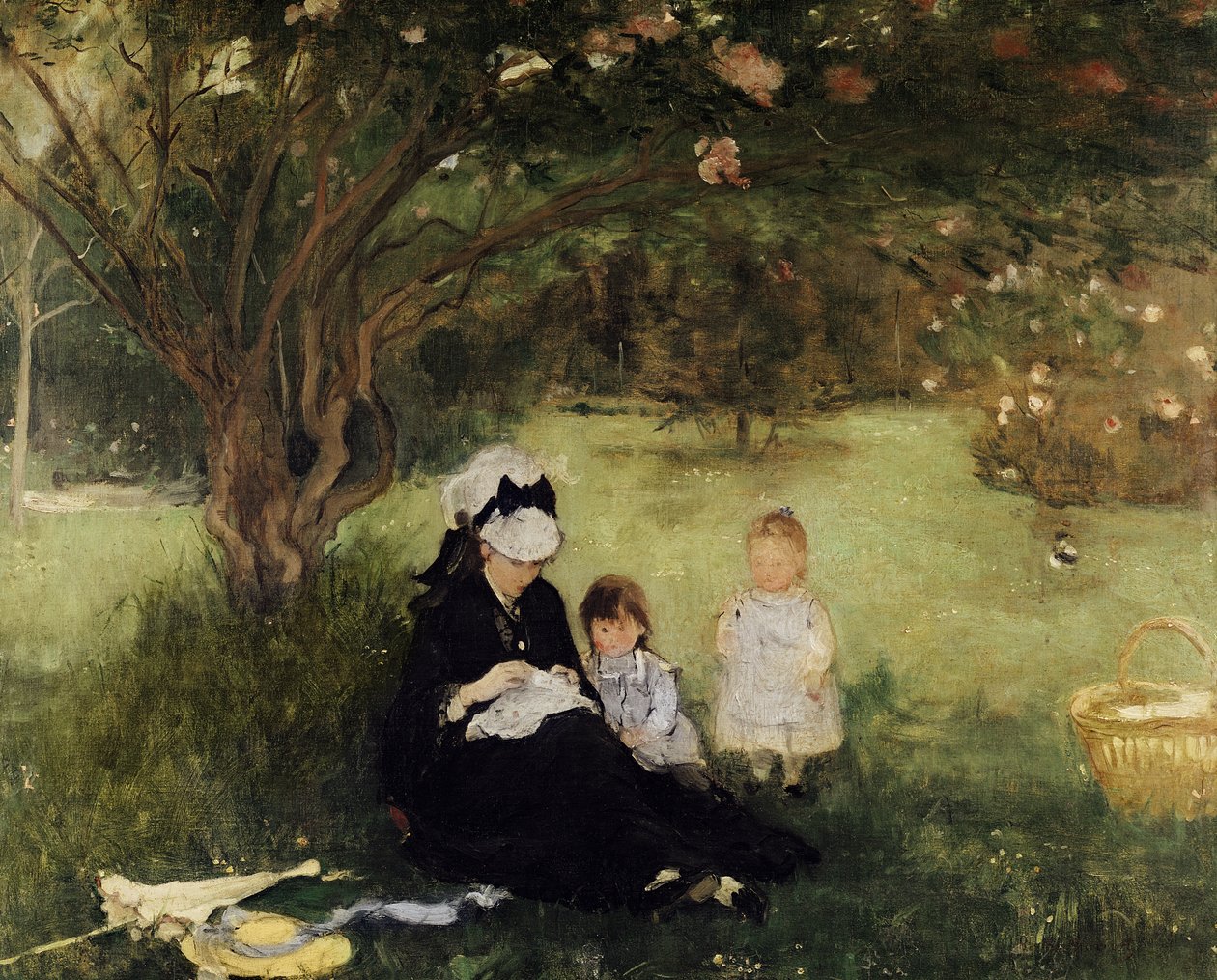 A lila alatt Maurecourtban, 1874 alkotó: Berthe Morisot