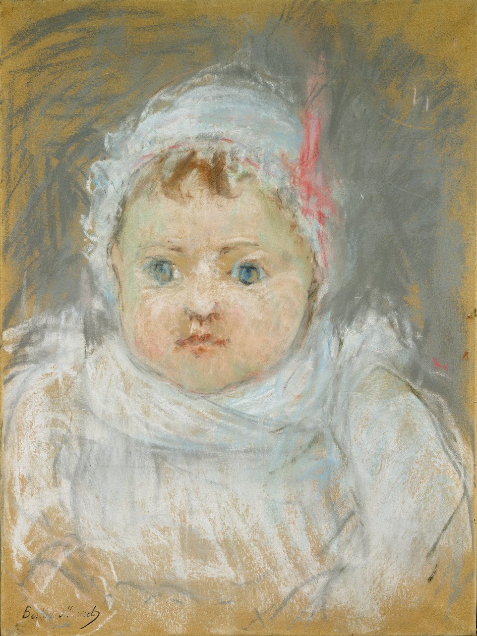 Blanche Pontillon csecsemőként, 1872 (pasztell, papír) alkotó: Berthe Morisot
