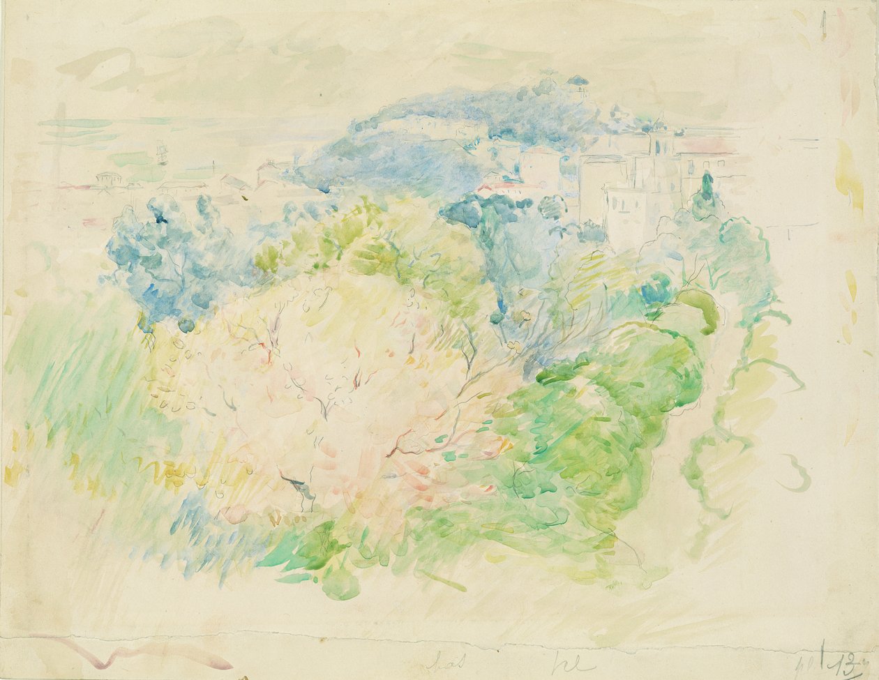 Hegy kastélyral, 1888 alkotó: Berthe Morisot
