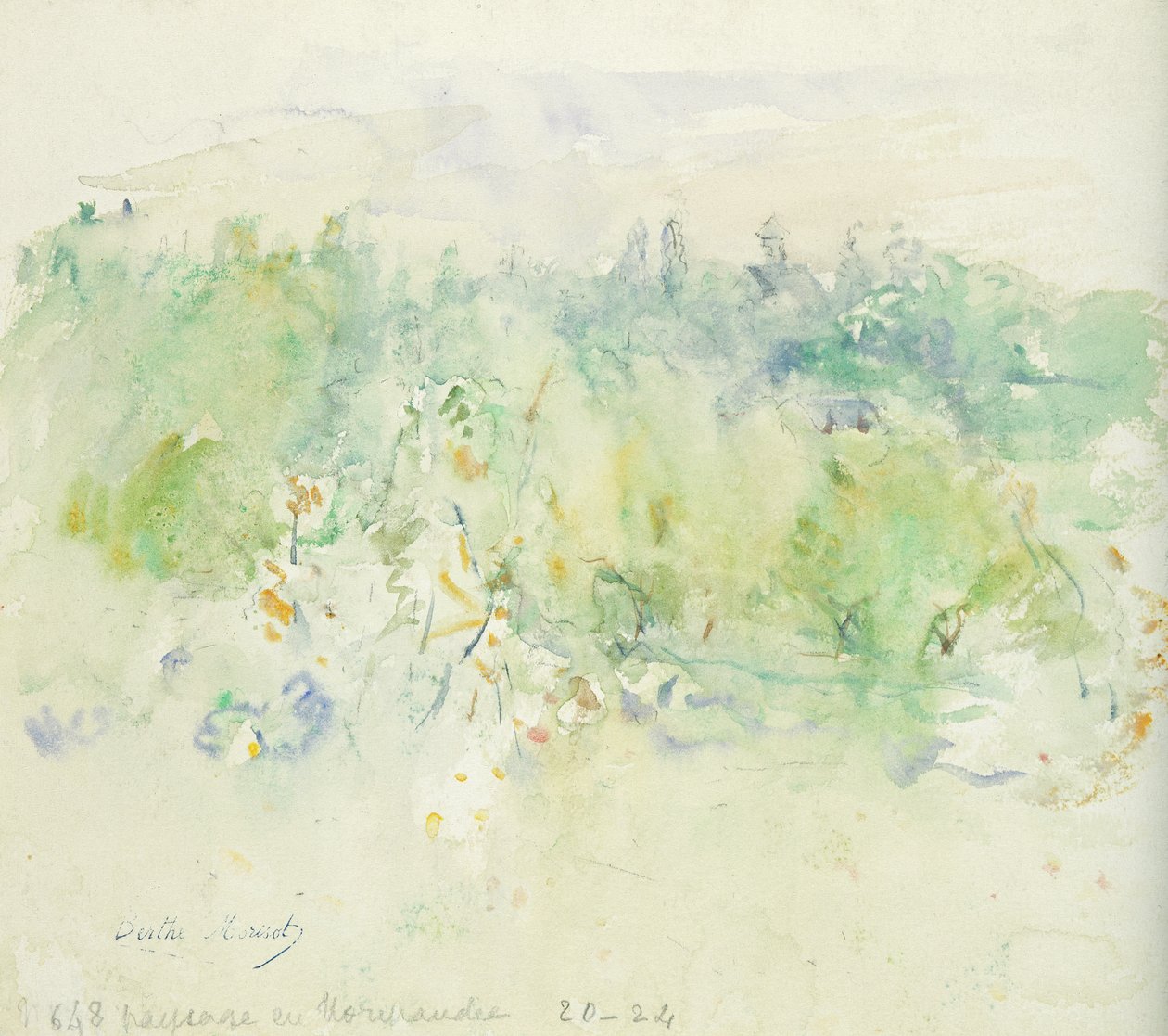 Normandiai táj, 1880 alkotó: Berthe Morisot