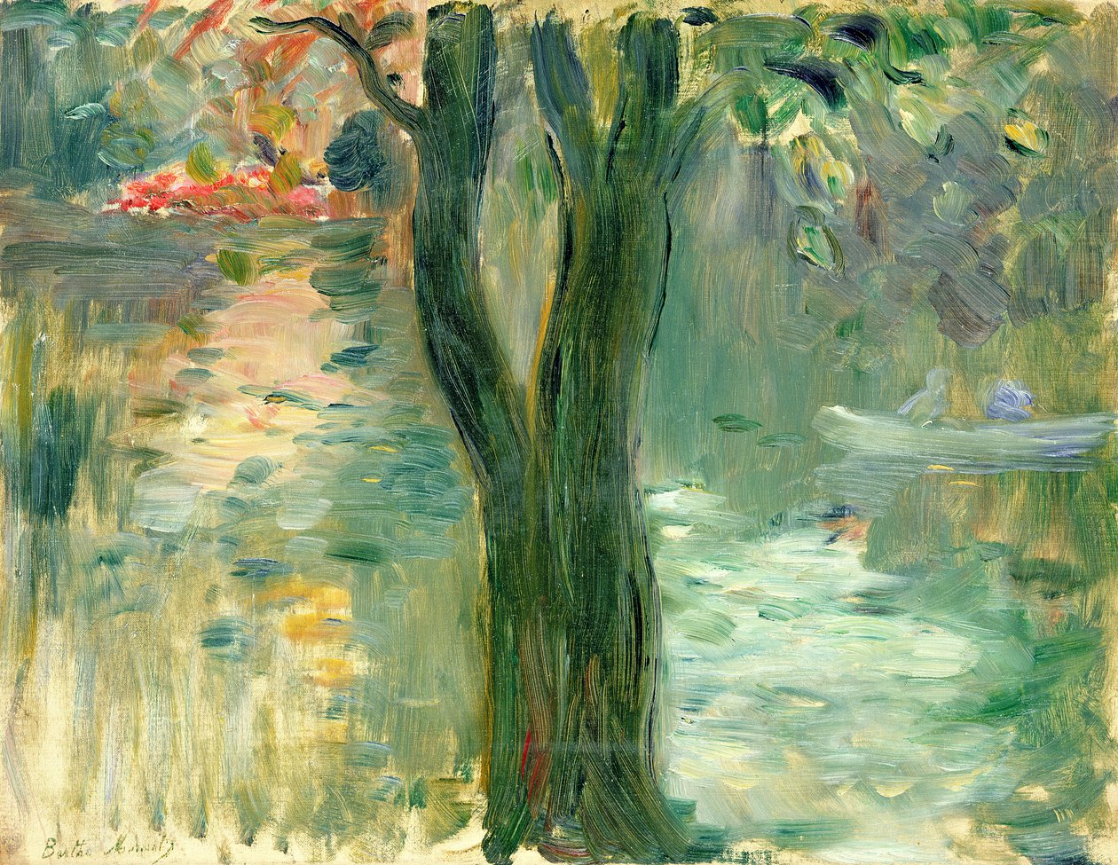 Naplemente a tó felett, Bois de Boulogne, 1894 alkotó: Berthe Morisot