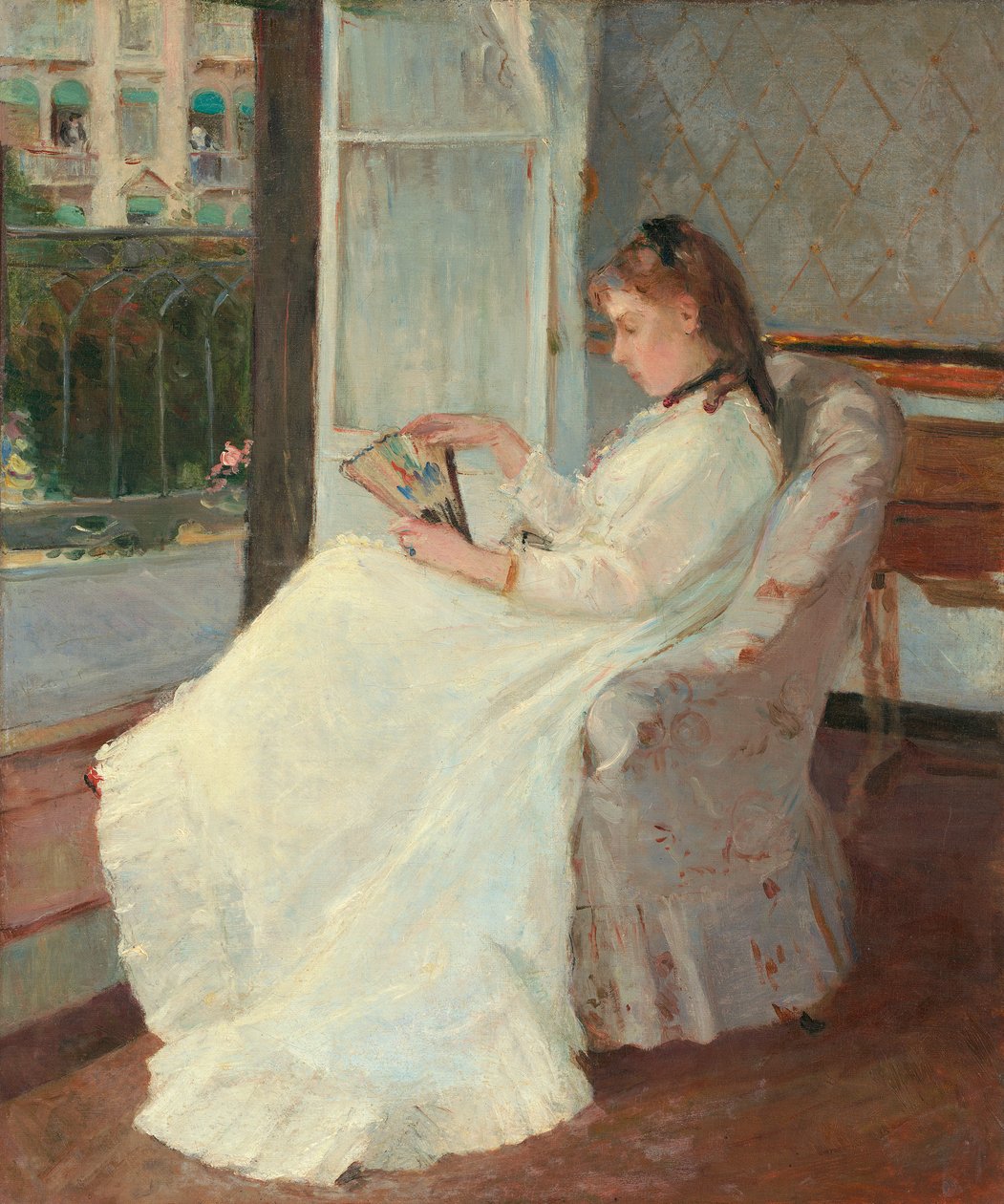 A művész nővére az ablakban, 1869 alkotó: Berthe Morisot