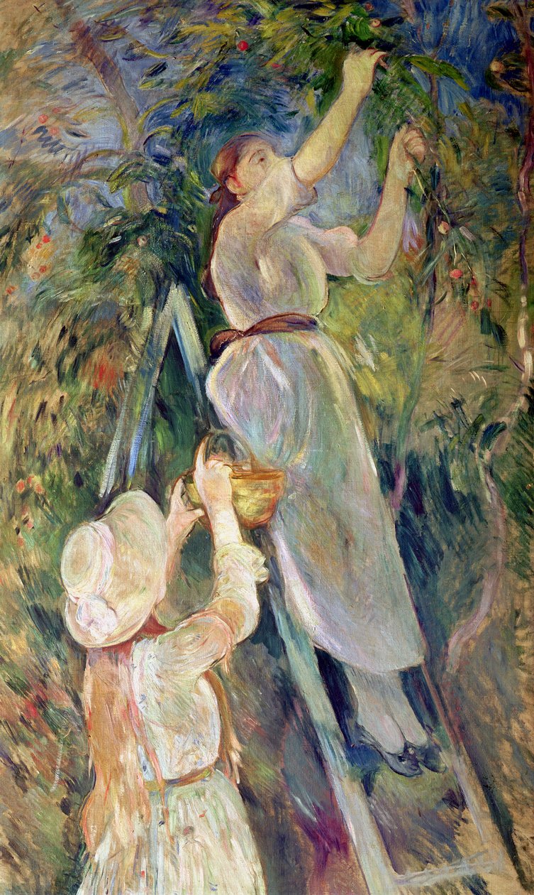 A cseresznyeszedő (pasztell, papíron) alkotó: Berthe Morisot