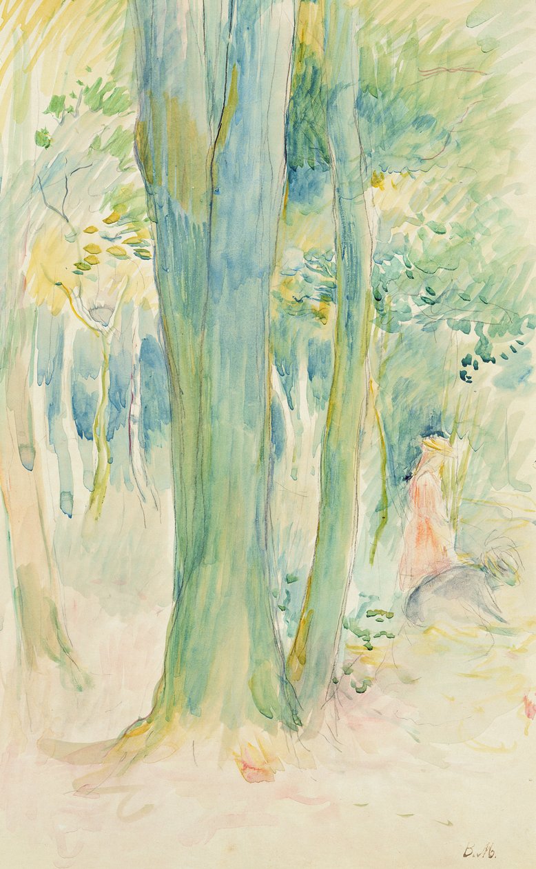 A fák alatt az erdőben, 1893 alkotó: Berthe Morisot