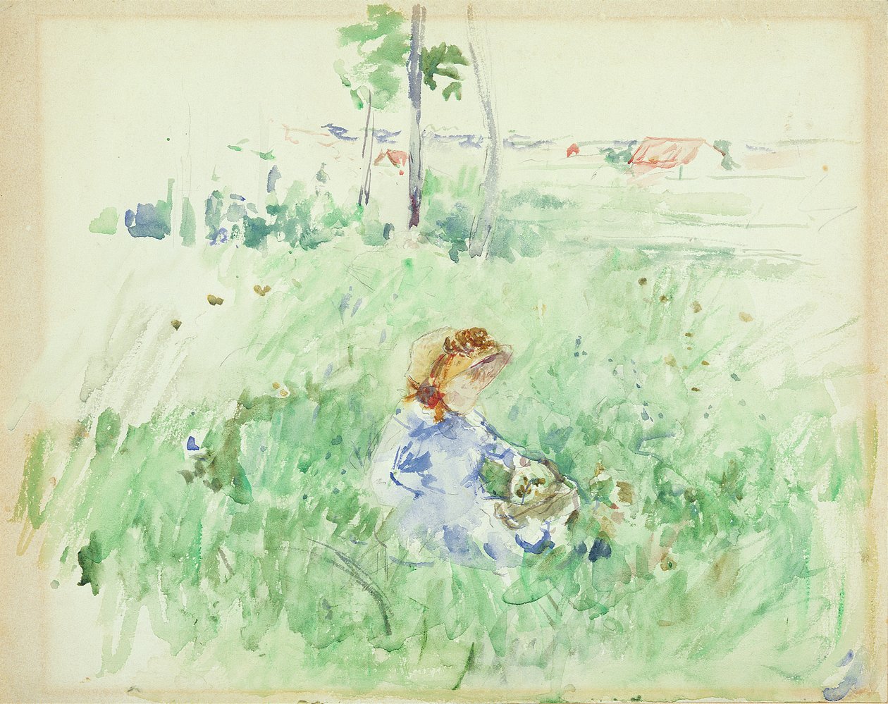 Fiatal lány a gyepen ülve, 1882 alkotó: Berthe Morisot