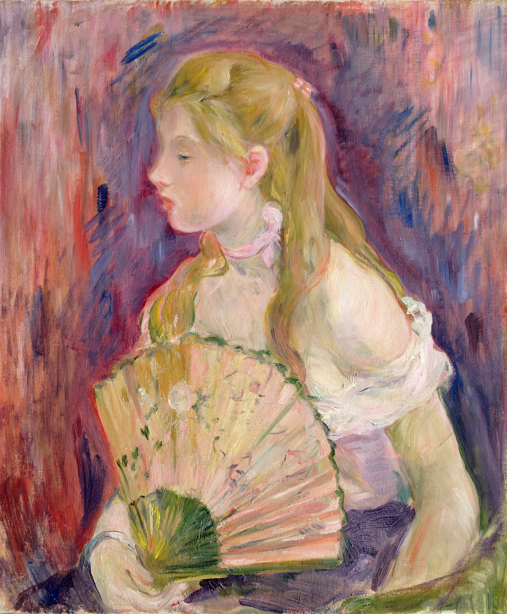 Fiatal lány legyezővel, 1893 alkotó: Berthe Morisot
