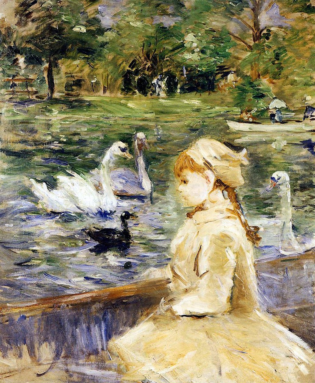 Fiatal lány csónakázik, 1884 alkotó: Berthe Morisot