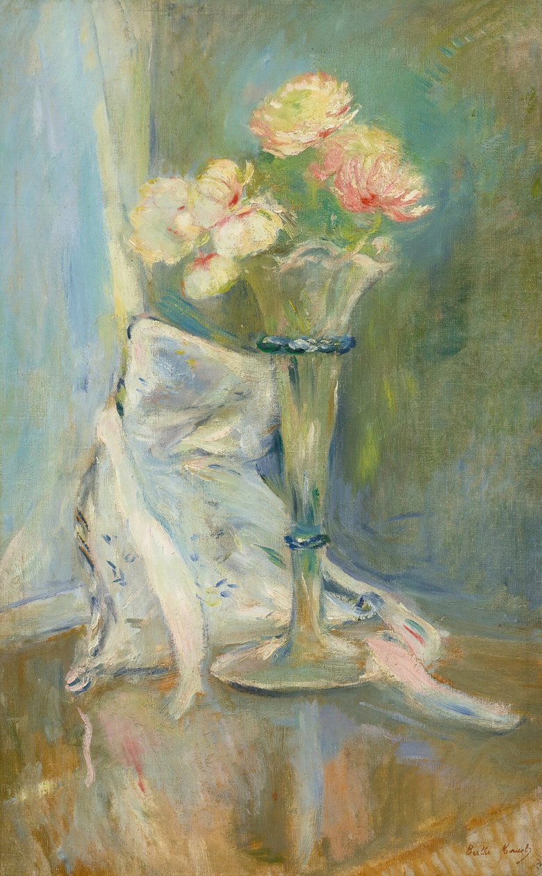 Rózsaszín kökörcsin, 1891. alkotó: Berthe Morisot