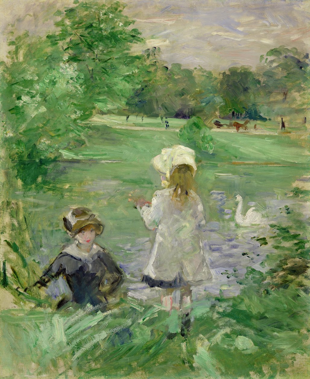 Egy tó mellett alkotó: Berthe Morisot
