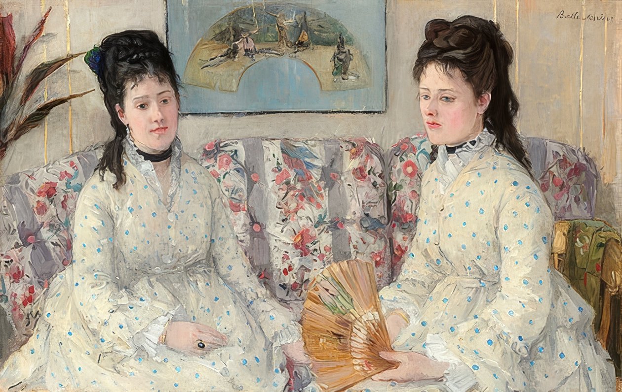 A nővérek. 1869 alkotó: Berthe Morisot