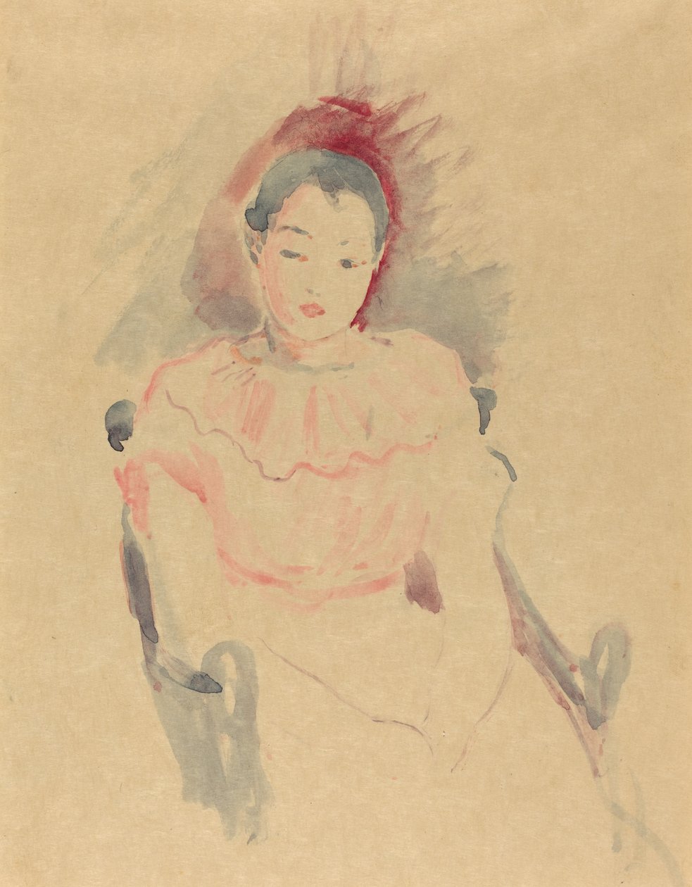 Lány ülő alkotó: Berthe Morisot
