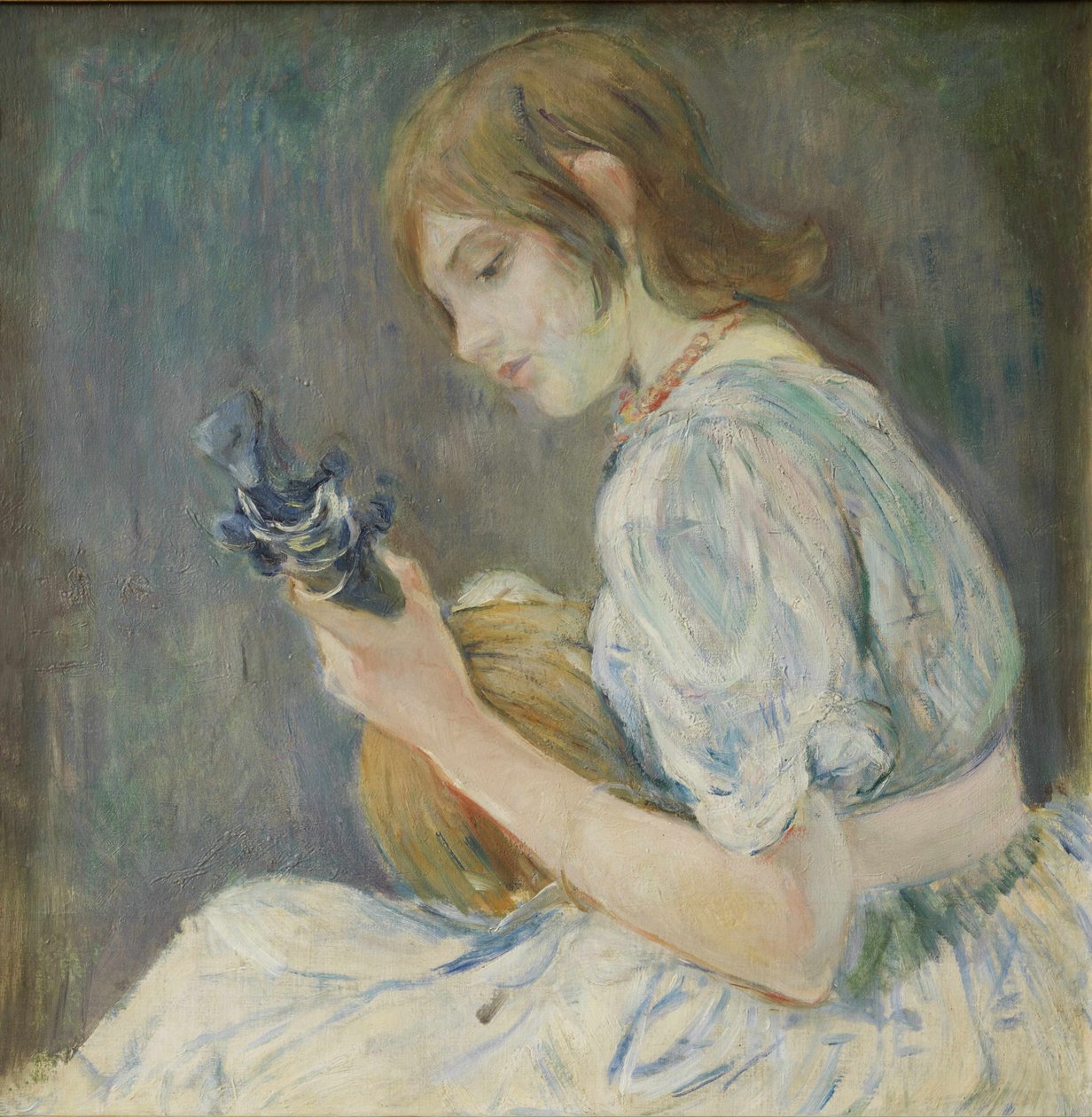 Lány mandolinnal alkotó: Berthe Morisot