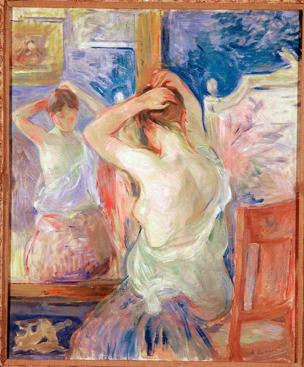 A tükör előtt alkotó: Berthe Morisot
