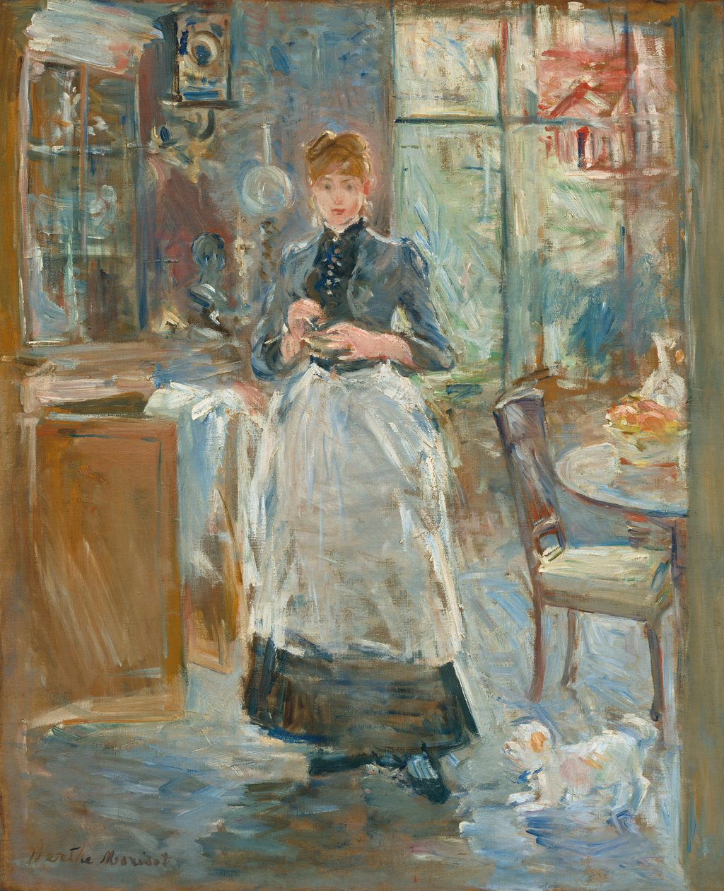 Az étkezőben alkotó: Berthe Morisot