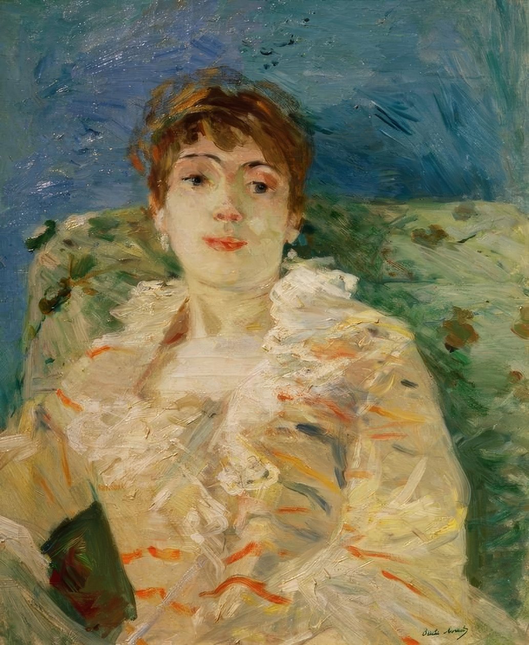 Fiatal nő a kanapén alkotó: Berthe Morisot