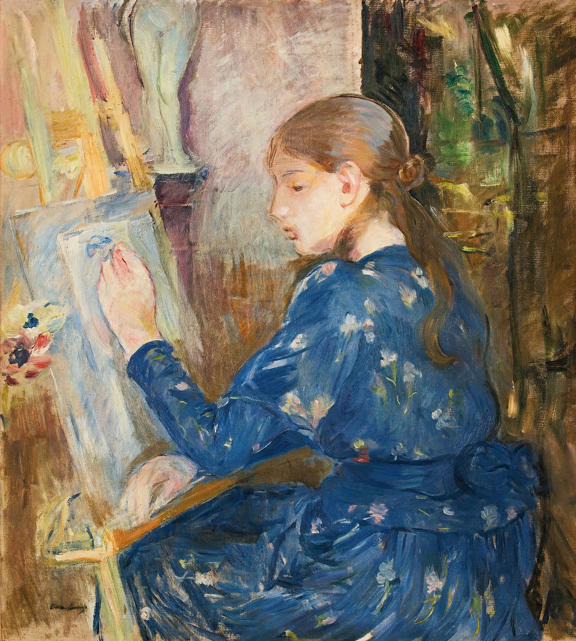 Fiatal lány ír, 1891. alkotó: Berthe Morisot