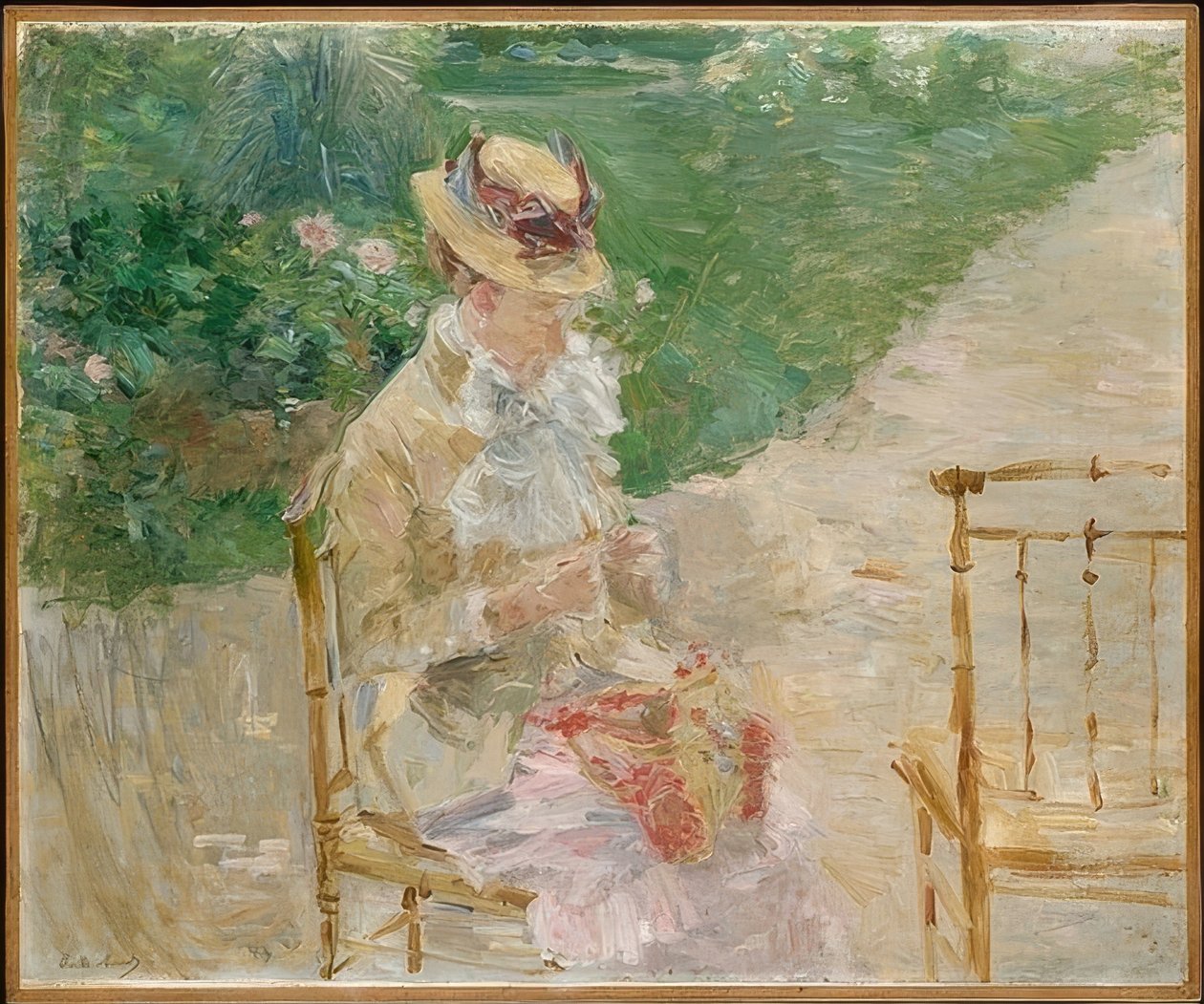 Fiatal nő kötés. 1883 körül alkotó: Berthe Morisot