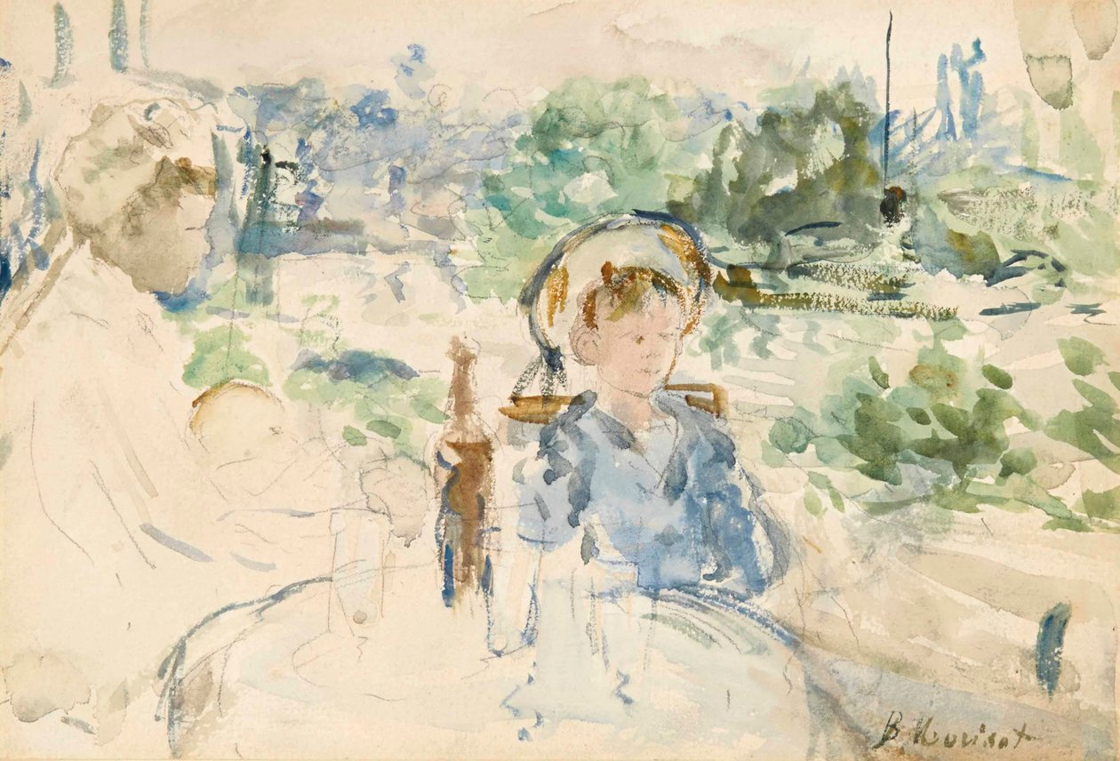 Ebéd a vidéken, 1879 alkotó: Berthe Morisot