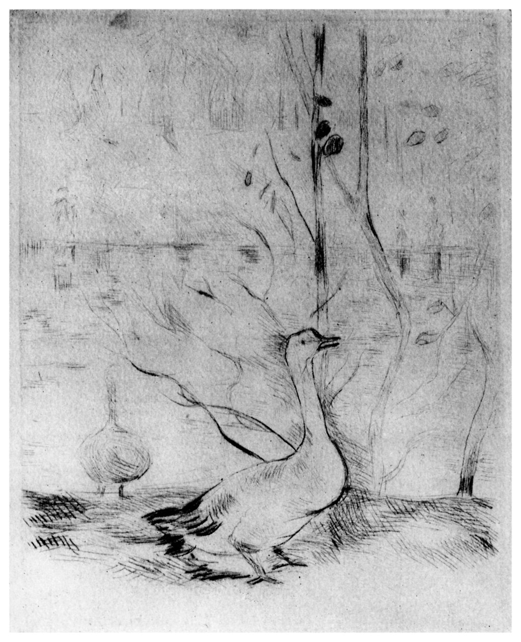Les Oies, A libák, 1860-1890, 1924 alkotó: Berthe Morisot