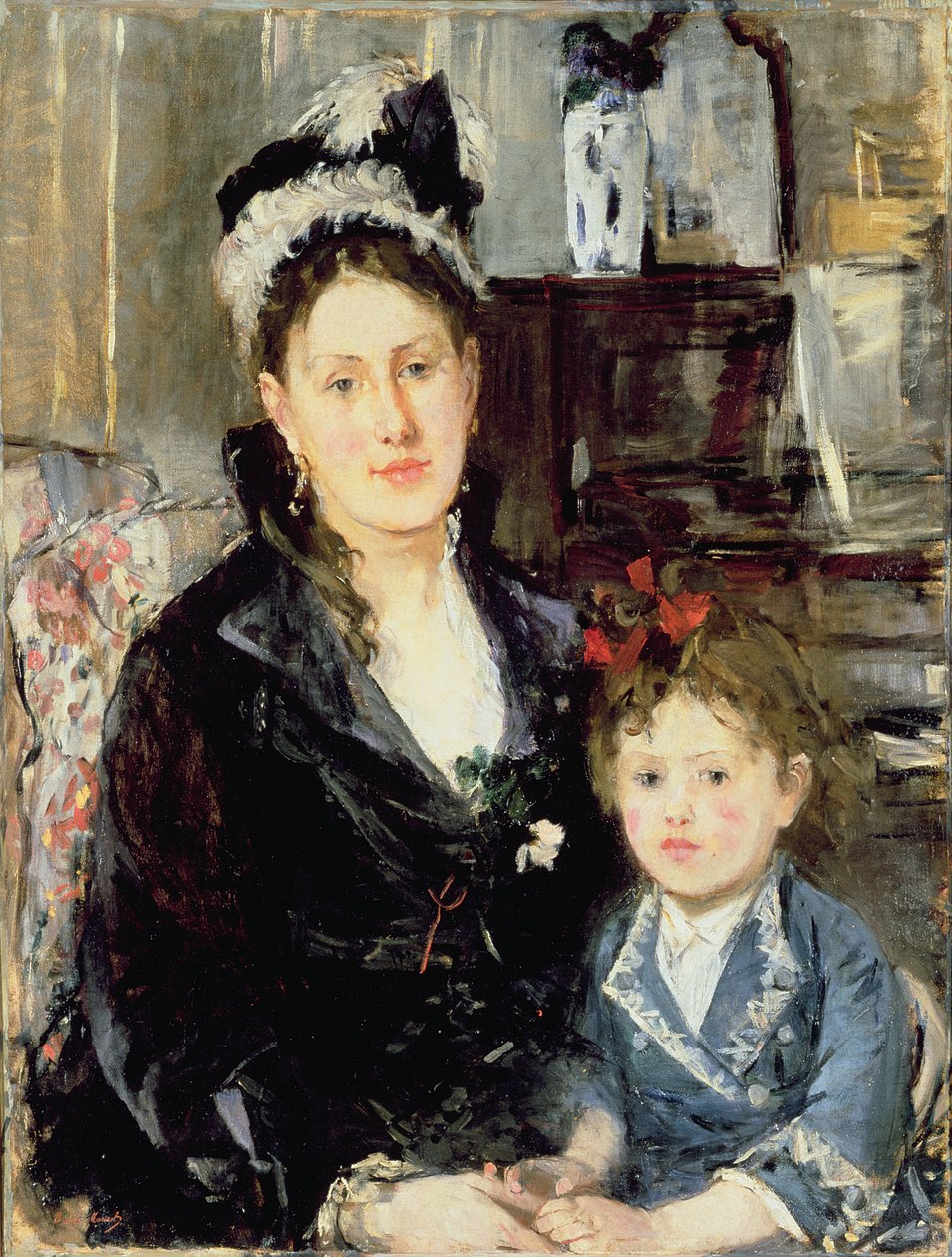 Mme Boursier és a lánya alkotó: Berthe Morisot