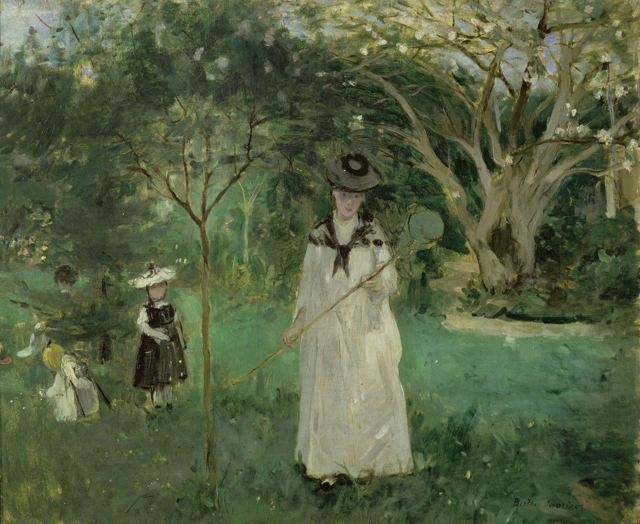 A pillangóvadászat, 1874 alkotó: Berthe Morisot