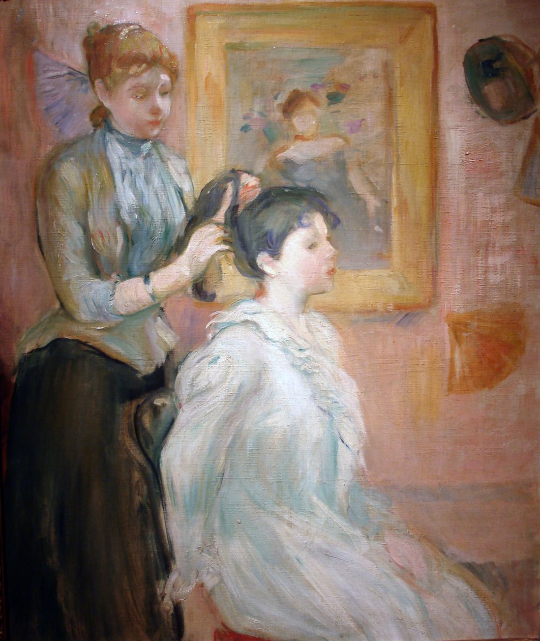 The Coiffure (olaj, vászon) alkotó: Berthe Morisot