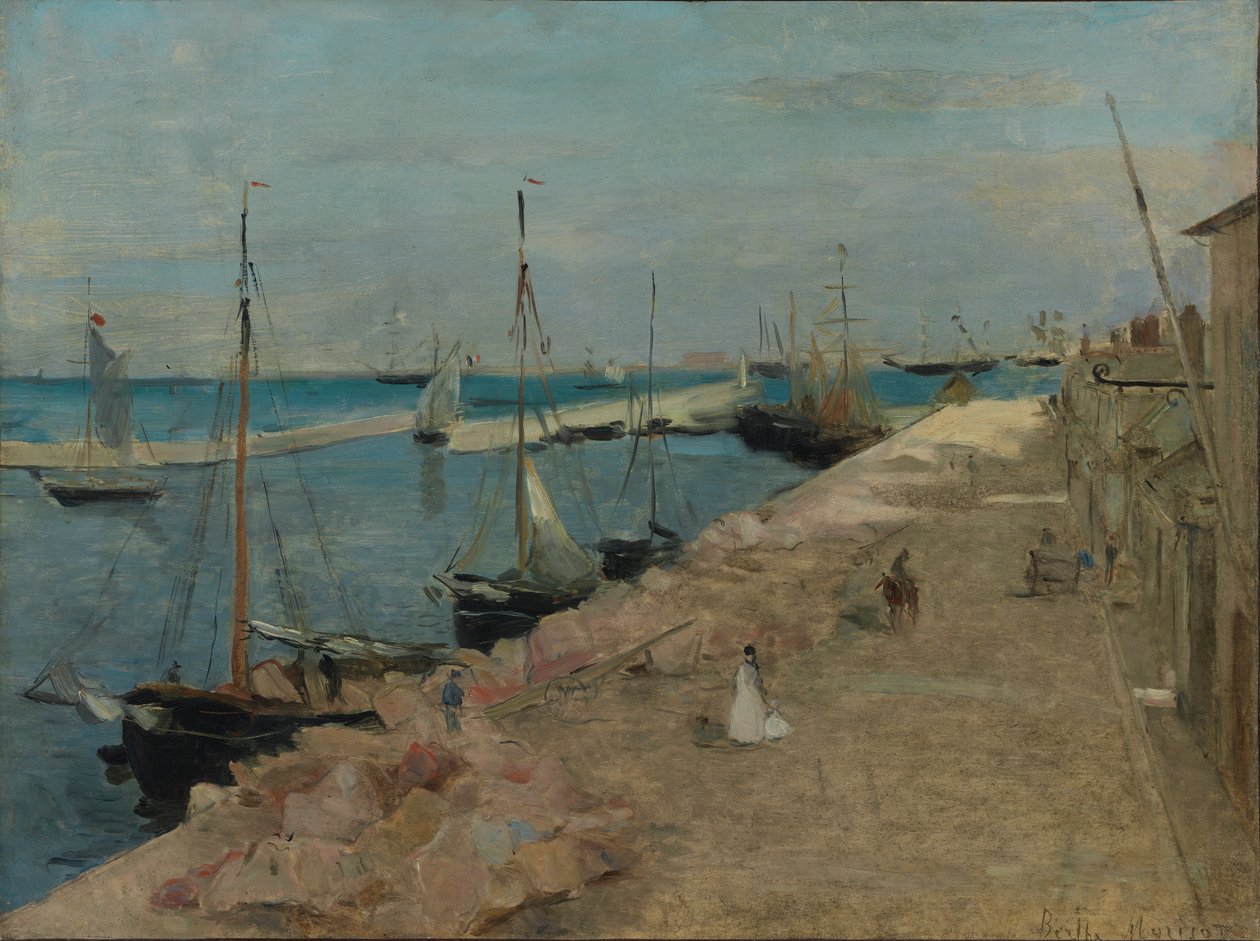 A kikötő Cherbourgban alkotó: Berthe Morisot