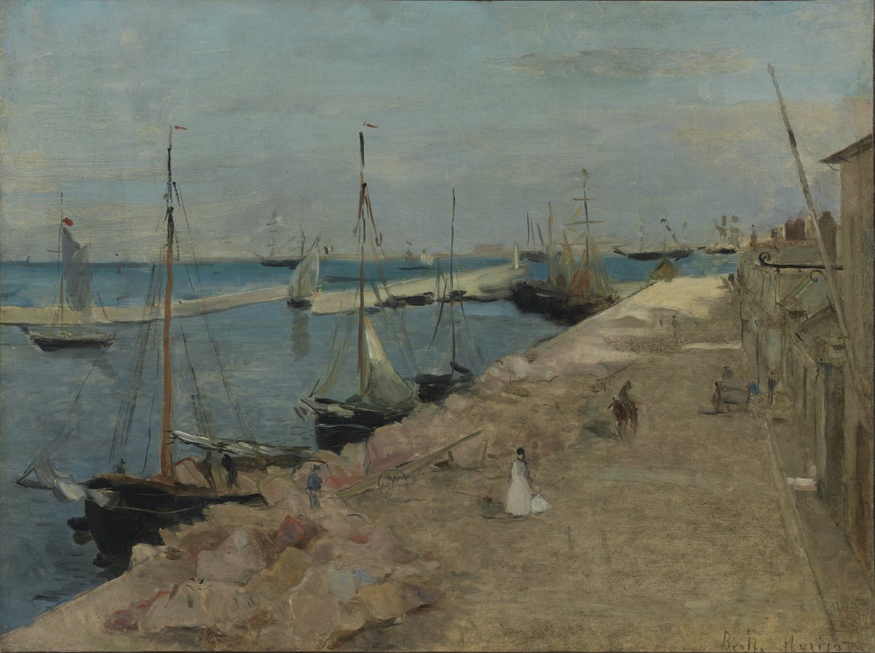 A cherbourg-i kikötő, 1871 alkotó: Berthe Morisot