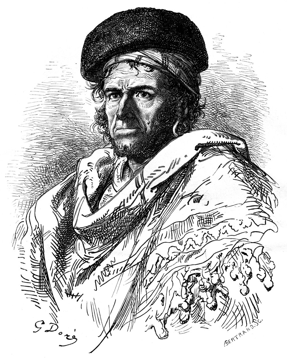 spanyol cigány, 19. század közepe-vége alkotó: Auguste Bertrand
